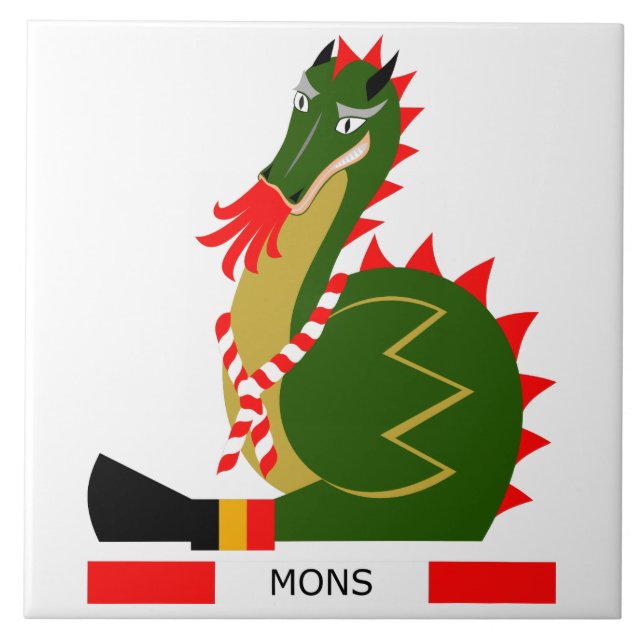 Dragão Verde da cidade Mons, Bélgica (Frente)