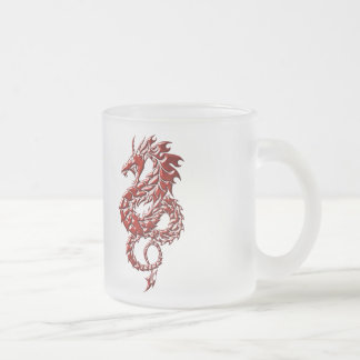 Dragão vermelho caneca de aumentação do vidro de