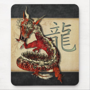 Dragão vermelho chinês Mousepad