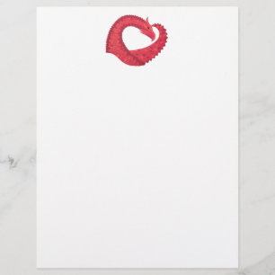 Dragão vermelho em branco