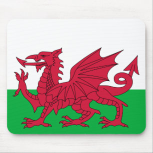 Dragão vermelho patriótico de Wales Mousepad