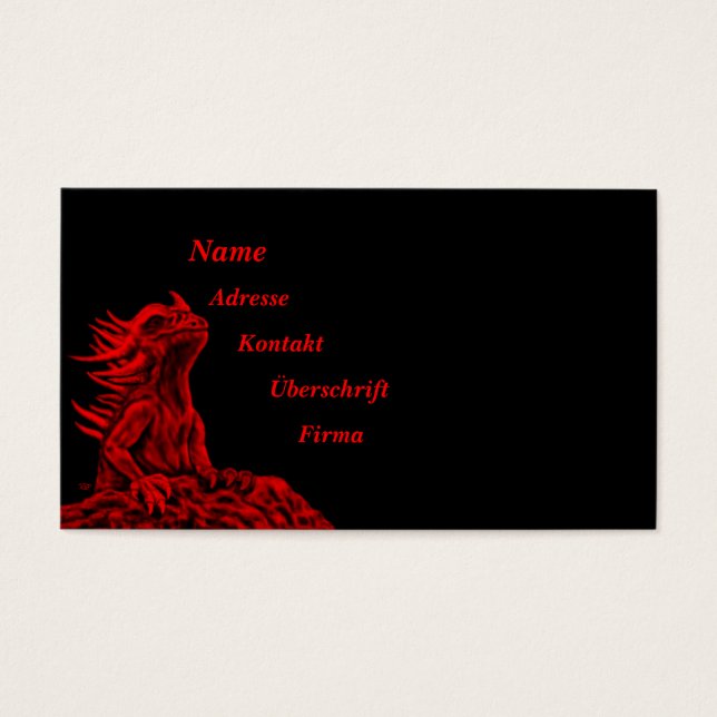 Dragão vermelho pequeno (Frente)