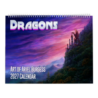 Dragões Arte de Ariel Burgess Calendário 2027