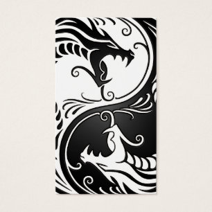 Dragões brancos e pretos de Yin Yang