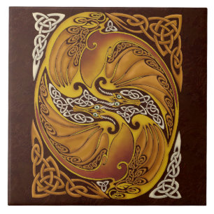 Dragões celtas decorativos