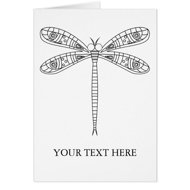 Dragões e Cartão de Coloração de Lírios (Frente)