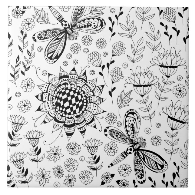 Dragões e flores (Frente)