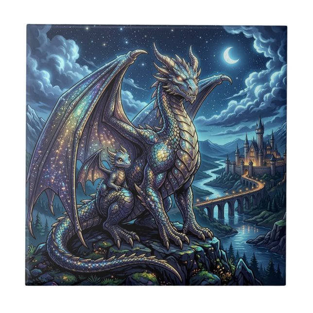 Dragões Pai e Filho Celestiais ao Luar   (Frente)