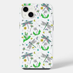 Dragões Whimsical e Dandelions Desenhados