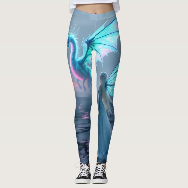 Dragon & Fairy Ladies Leggings Tights (Frente)