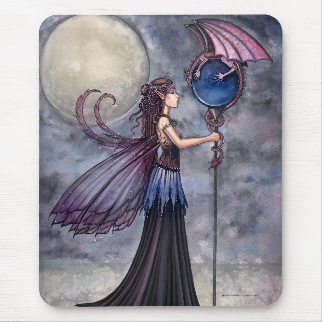 Dragon Fairy Mousepad de Molly Harrison (Frente)