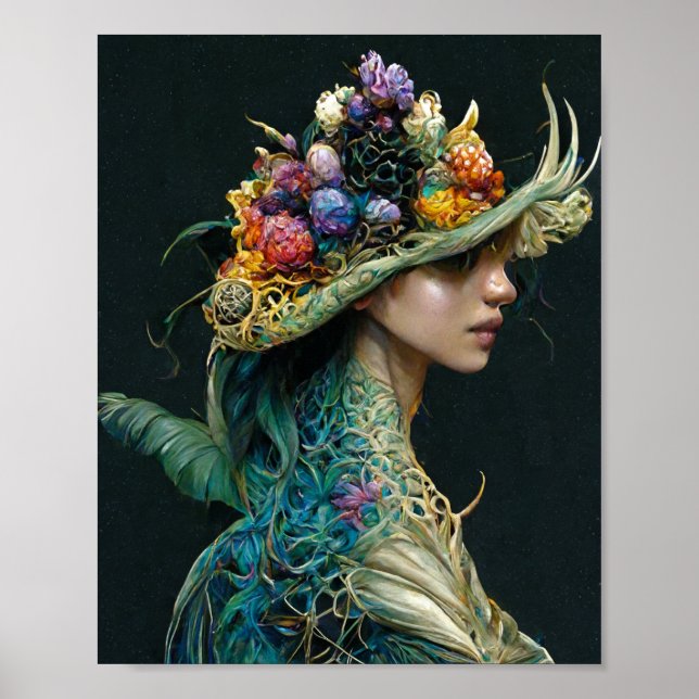 Dragon Girl 3 Fantasy Art Poster (Frente)