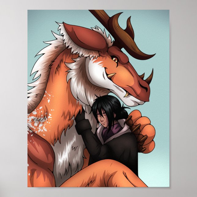 Dragon Hug Poster (Frente)