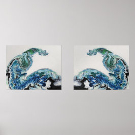 Dragon in the Waves – Abstract Ocean 