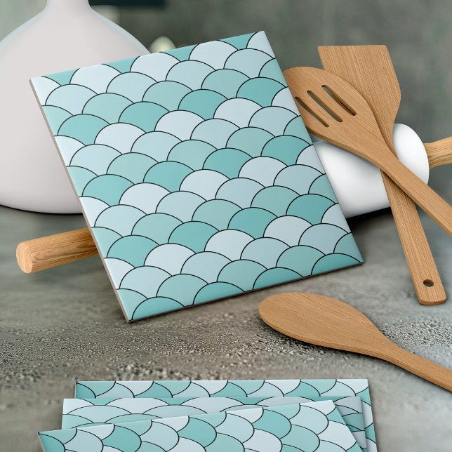 Dragon Scales, Fans, Waves, Seigaiha, Blue (Criador carregado)