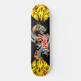Dragon Skateboard com chamas