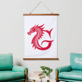 Dragon Styled Letter G, Dragon Alphabet, Monogram