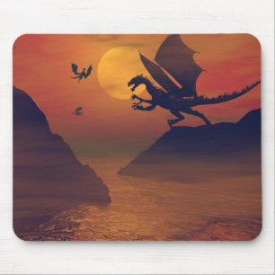Dragon Sunset Mousepad