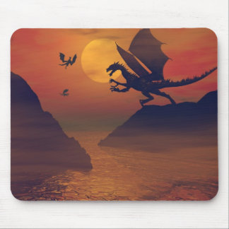 Dragon Sunset Mousepad