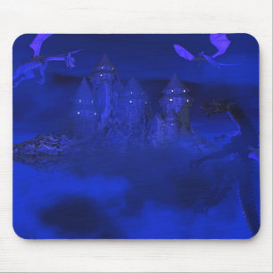 Dragoncats Blue Mist Dragon Fantasy Mousepad