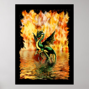 DRAGONFIRE o poster da arte do dragão