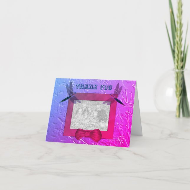 Dragonflies Cartões de agradecimentos Personalizad (Frente)