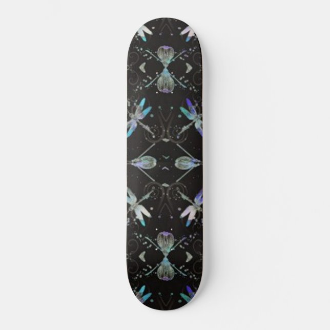 Dragonflies Jeweled Skateboard (Frente)
