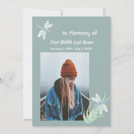 Dragonfly Aquarela De Cartão De Memória Memorial M