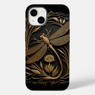Dragonfly de Ouro Elegante em Filigrana de Bronze