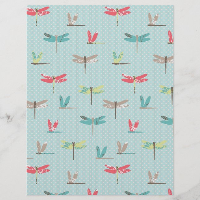 Dragonfly Dreams Scrapbook Paper (Frente)