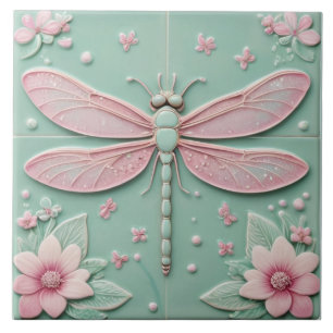 Dragonfly e Flores Meninas e Rosa Girly Floral