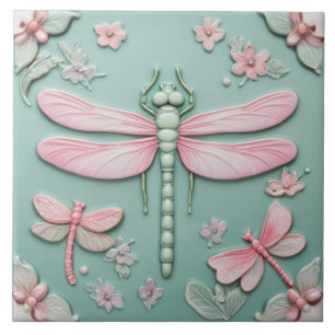 Dragonfly e Flores Meninas e Rosa Girly Floral
