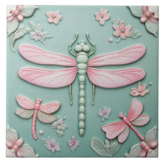 Dragonfly e Flores Meninas e Rosa Girly Floral