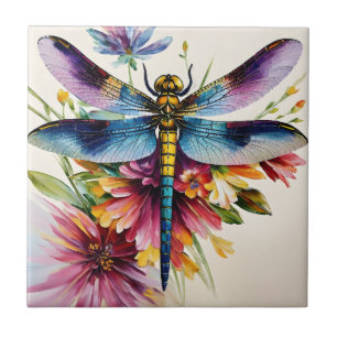 Dragonfly Floral Multicolor Art