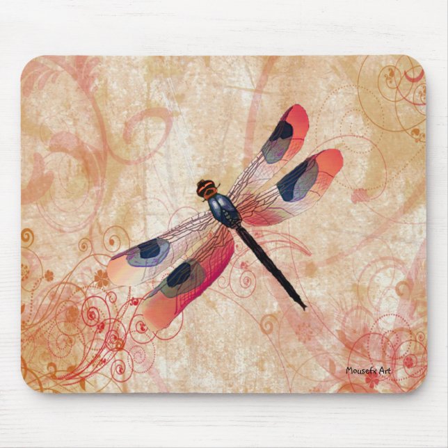 Dragonfly Flourish Mousepad (Frente)