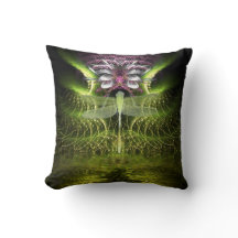 Dragonfly Fractal Magic Jumbo Cushion | Almofada