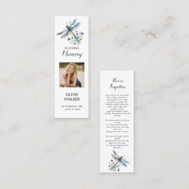 Dragonfly Funeral Bookmark, Cartões de Guarda Fune