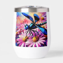 Dragonfly Impressionista Em Disias Rosa Floral