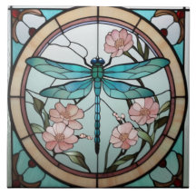 Dragonfly Japonesa Stainha Glass Deco Art Nouveau