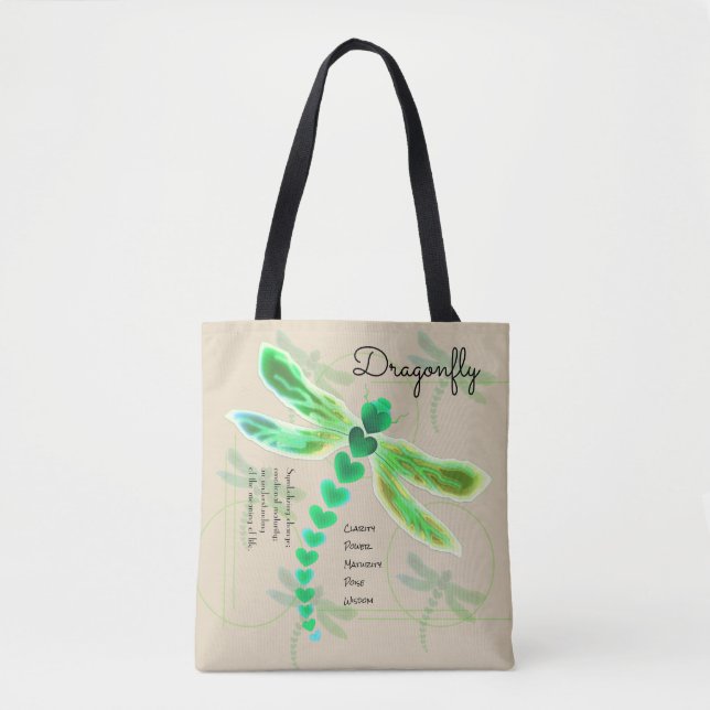 Dragonfly | Khaki Tote Bag (Frente)
