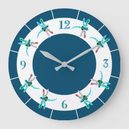 Dragonfly | Relógio de Parede Redonda Teal