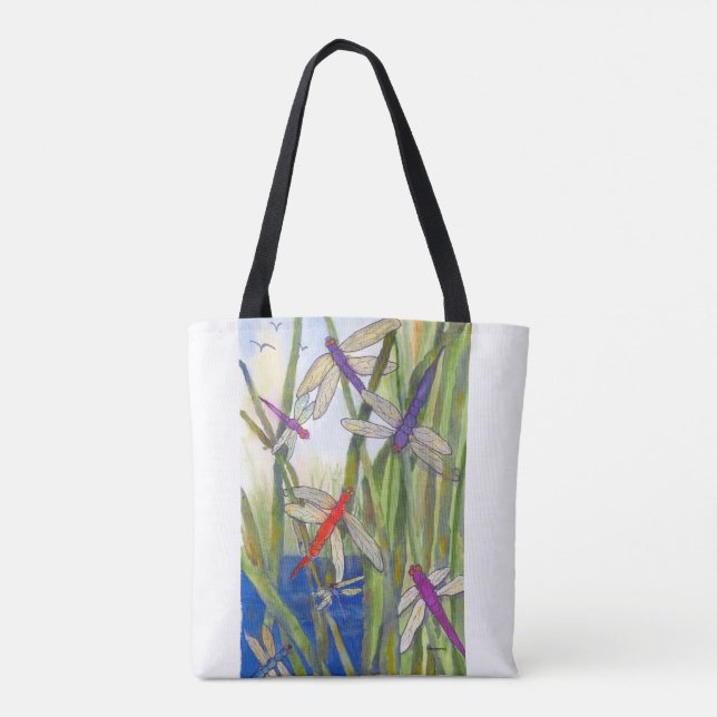 Dragonfly Summer Tote Bag (Verso)