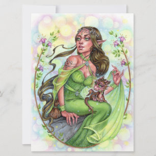 Dragoning Art Card Elves Fantasy Fairytale Fae