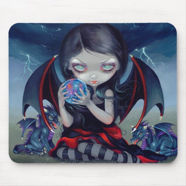 "Dragonling escuro" Mousepad (Frente)