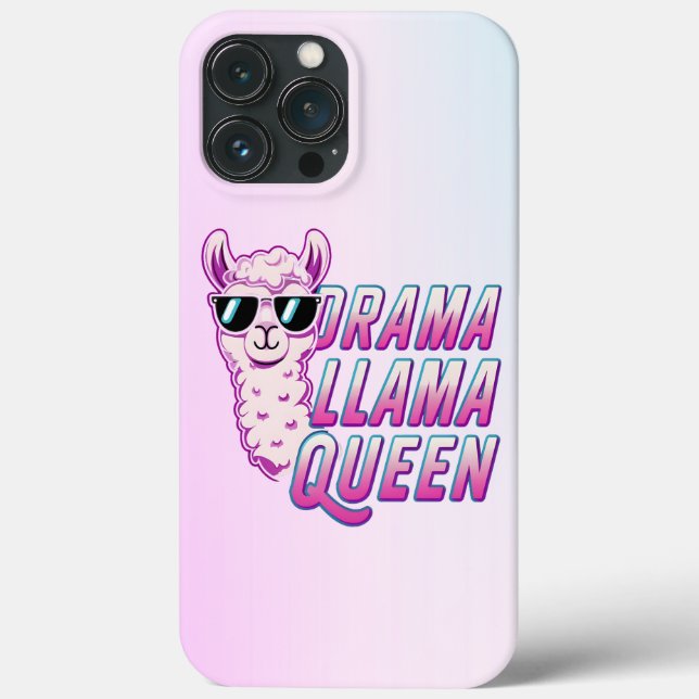 Drama Llama Rainha Cute Llama com mulheres de ócul (Verso)