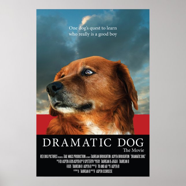 "Dramatic Dog" Faux Movie Poster (Frente)