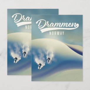 Drammen Norway ski poster