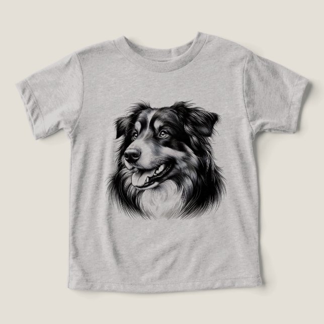Drawing Australian Shepherd (Design frontal)