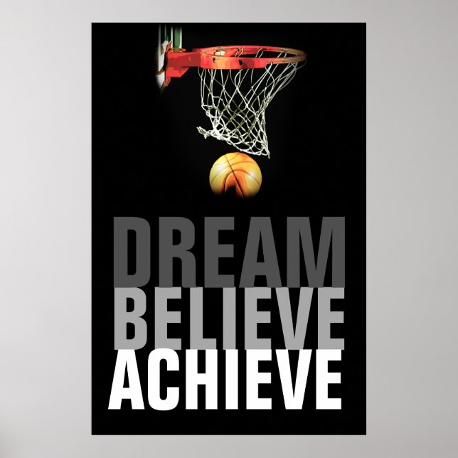 Dream Acredite em Atingir Poster de Cota de Basque (Frente)