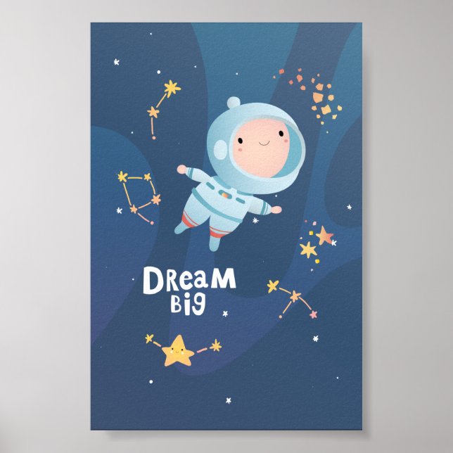 Dream Big Boy Astronaut Poster (Frente)